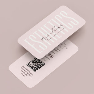 Beautician Aesthetician Elegant Pink Aesthetic Business Card