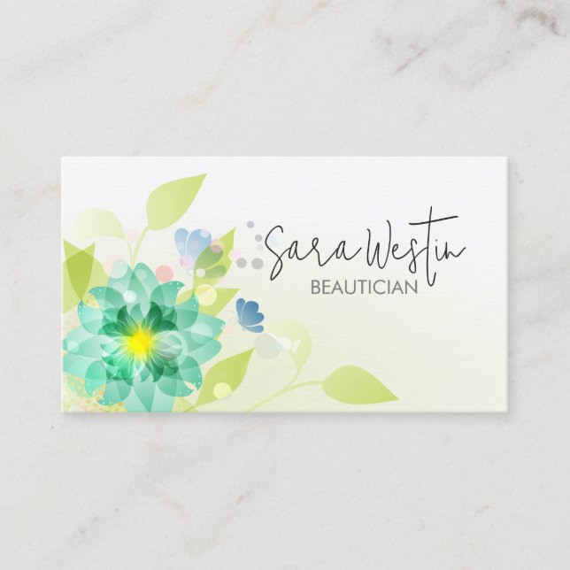 Beautician Beauty Business Card (Front)