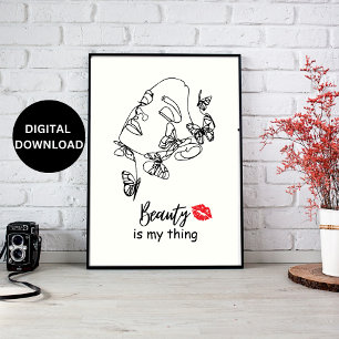 Beautician Beauty Salon Wall Art, Make up Artist  Poster