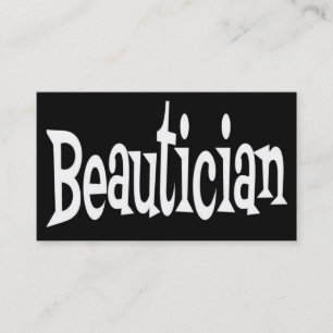 Beautician Black and White Business Card