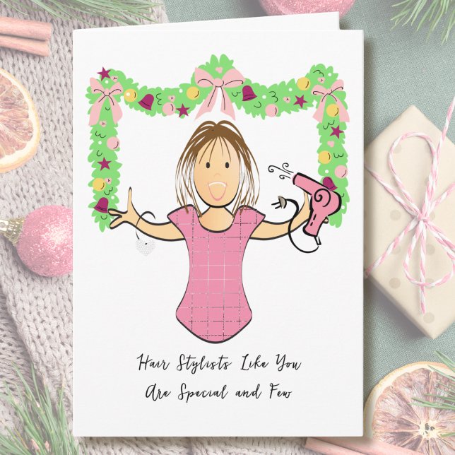 Beautician Cartoon Funny Thank You from Customer Card (Creator Uploaded)