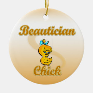 Beautician Chick Ceramic Tree Decoration