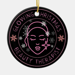 Beautician Christmas Gift Beauty Salon Ceramic Tree Decoration