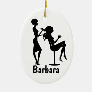 Beautician Customised Ceramic Tree Decoration