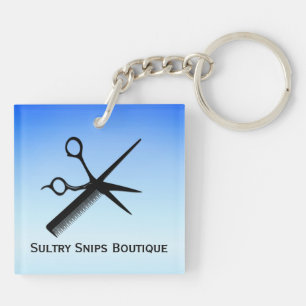 Beautician Design Blue Personal with Name Key Ring