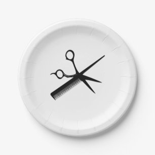 Beautician Design Paper Plate