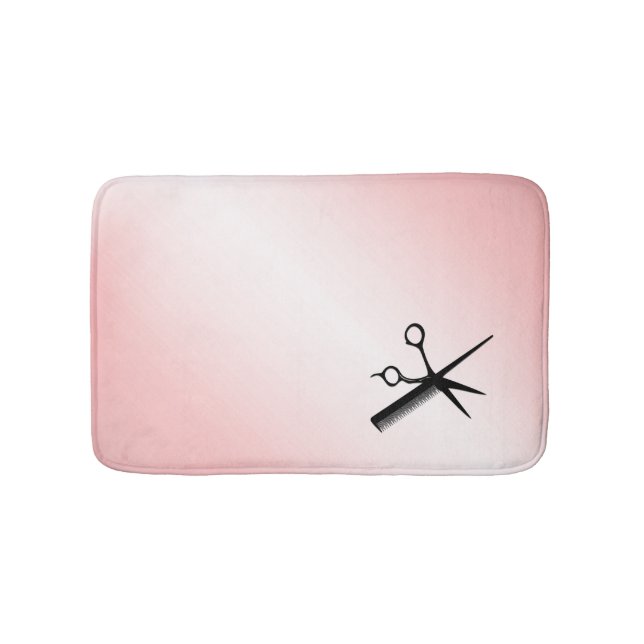 Beautician Design Pink Bath Mat (Front)