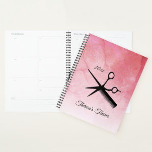Beautician Design Pink Custom Text and Date Planner