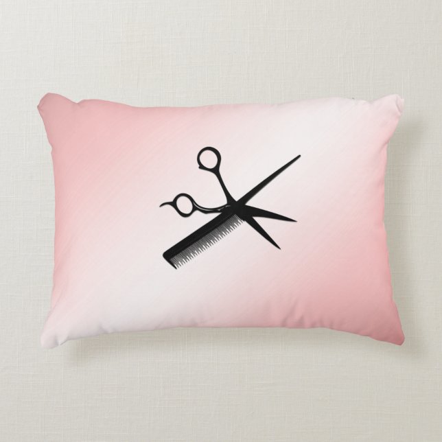 Beautician Design Pink Decorative Cushion (Front)