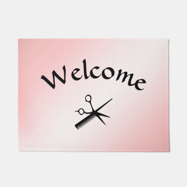 Beautician Design Pink Doormat (Front)