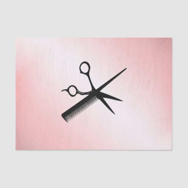 Beautician Design Pink Tissue Paper (Front)