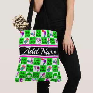 BEAUTICIAN, HAIR STYLIST AND HAIR DRESSER CUSTOM TOTE BAG