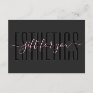 Beautician Pink Esthetics Black Gift Card