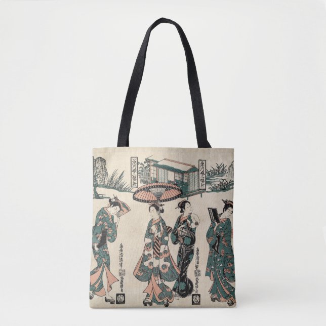 Beauties from Fukagawa. Triptych Tote Bag (Front)