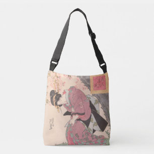 Beauties under Cherry Blossoms Vintage Ukiyo-e Crossbody Bag