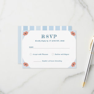 Beautifil Retro Floral Wedding RSVP Response Cards