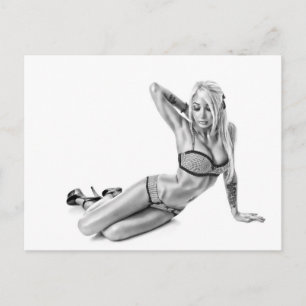 Beautiflul tattooed Suicidegirl Postcard