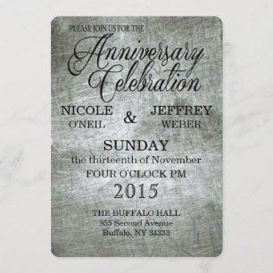 Beautiful 10 Year Tin Anniversary Invitation