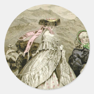 Beautiful 1859 Fashions Classic Round Sticker