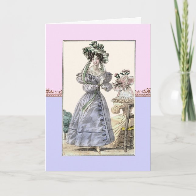 Beautiful 18th Century Women in Hats Birthday Card (Front)