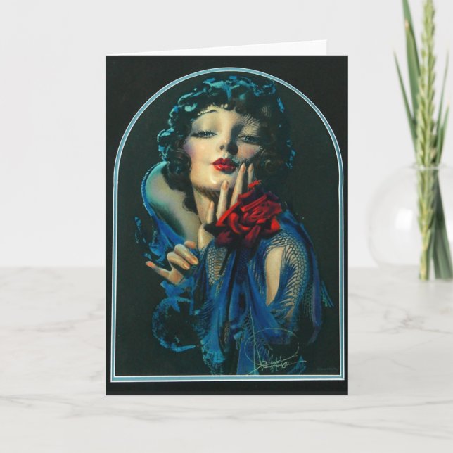 beautiful 1920s woman card (Front)