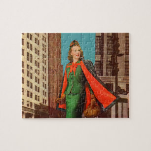 beautiful 1940s uptown girl jigsaw puzzle