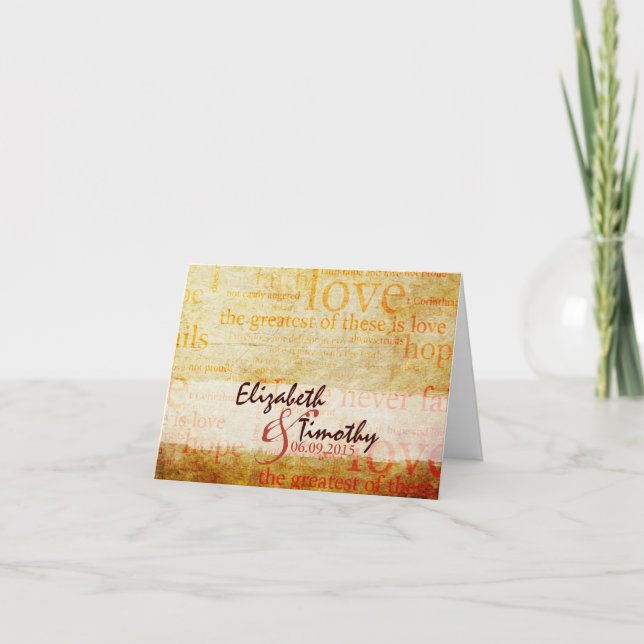 Beautiful 1 Corinthians 13 Thank You Card - V2 (Front)