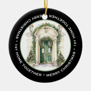 BEAUTIFUL 1st HOME TOGETHER, GREEN DOOR Ceramic Tree Decoration