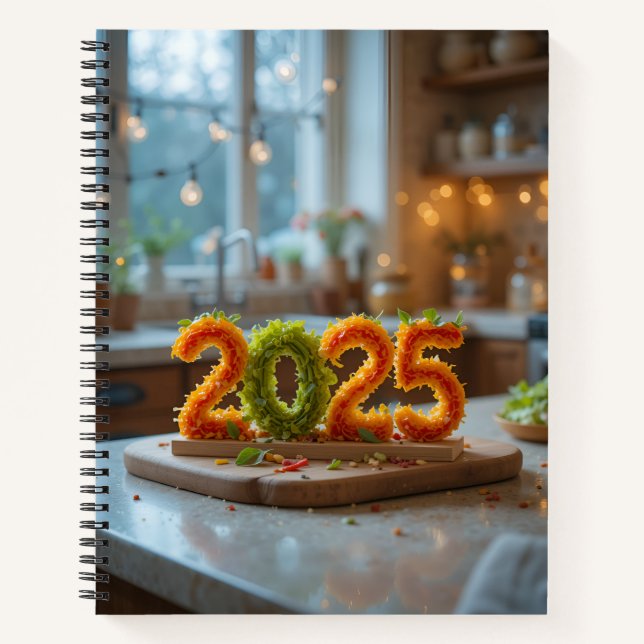Beautiful 2025 college notebook of salad plate  (Front)