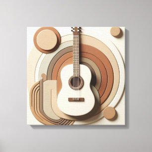 Beautiful 3d Guitar  Canvas Print