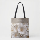 Beautiful 3D White Gardenia Bridal Tote
