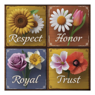Beautiful 3D Wooden Signs with Uplifting Floral 