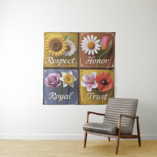 Beautiful 3D Wooden Signs with Uplifting Floral Tapestry