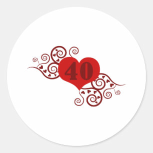 Beautiful 40th Birthday Gift Ideas Classic Round Sticker