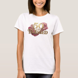 Beautiful 50 AND BLESSED Style Statement T-Shirt