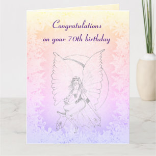 Beautiful 70th Birthday design Card