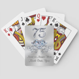 Beautiful, 75th Birthday Party Favours Any Occasio Playing Cards