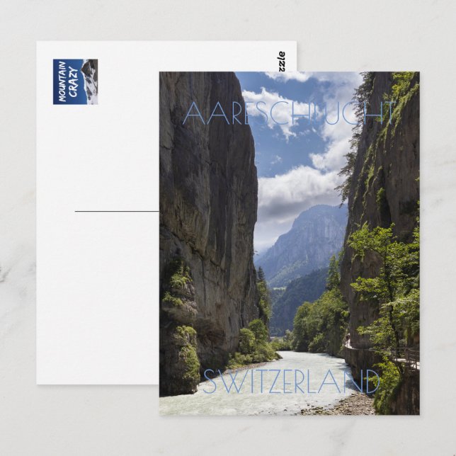 Beautiful Aare Gorge, Switzerland Postcard (Front/Back)
