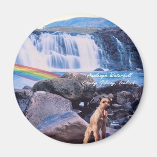 Beautiful Aasleagh Waterfall Galway Ireland Magnet