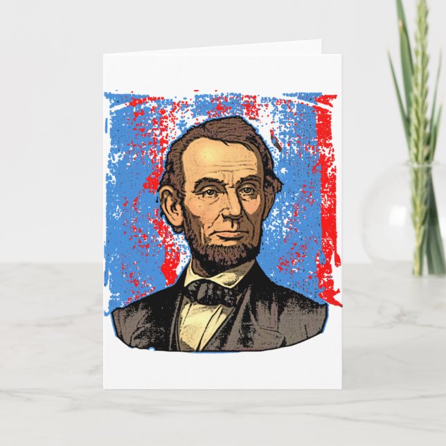 Beautiful Abraham Lincoln Portrait Card (Front)