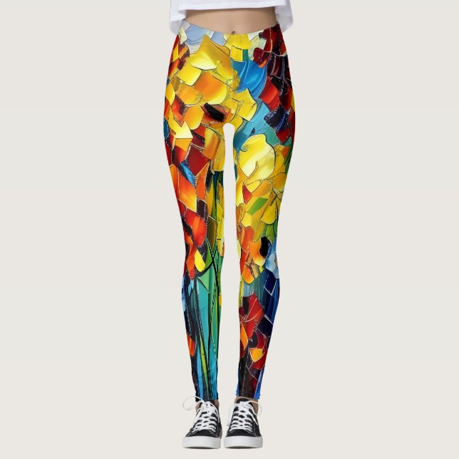 Beautiful Abstract Art Leggings (Front)
