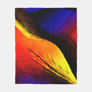 Beautiful Abstract Art on Dark Background Fleece Blanket