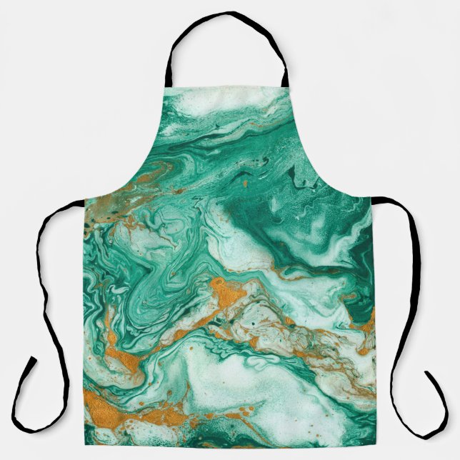 Beautiful abstract background. Golden and dark gre Apron (Front)