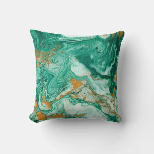 Beautiful abstract background. Golden and dark gre Cushion