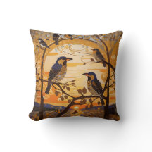 Beautiful Abstract Birds At Sunrise Decorative