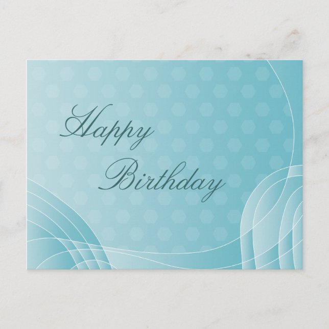Beautiful abstract birthday design postcard (Front)