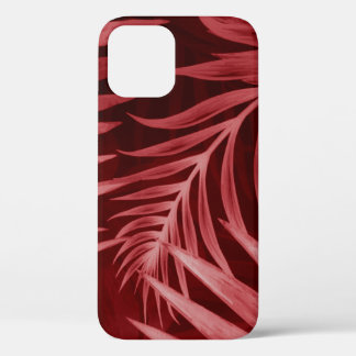 Beautiful abstract colour pink and red flowers on  iPhone 12 case