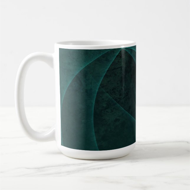 Beautiful Abstract Emerald Green  Coffee Mug (Left)