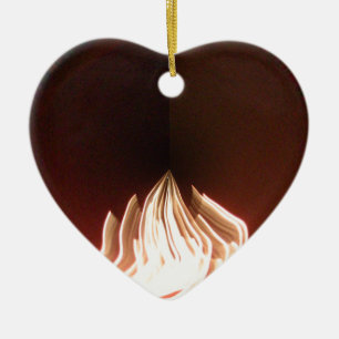 Beautiful Abstract Flame Art Print Ceramic Tree Decoration