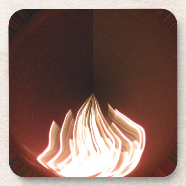 Beautiful Abstract Flame Art Print Coaster (Front)